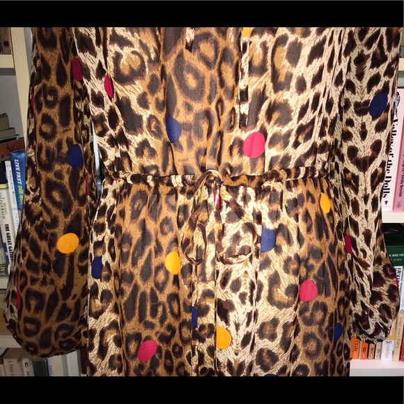 & Other Stories Leopard Dot Kaftan Dress - Picture 7 of 8